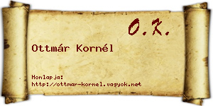Ottmár Kornél névjegykártya