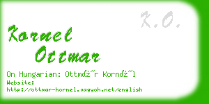 kornel ottmar business card